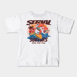 Serial Surfers vintage surf Kids T-Shirt